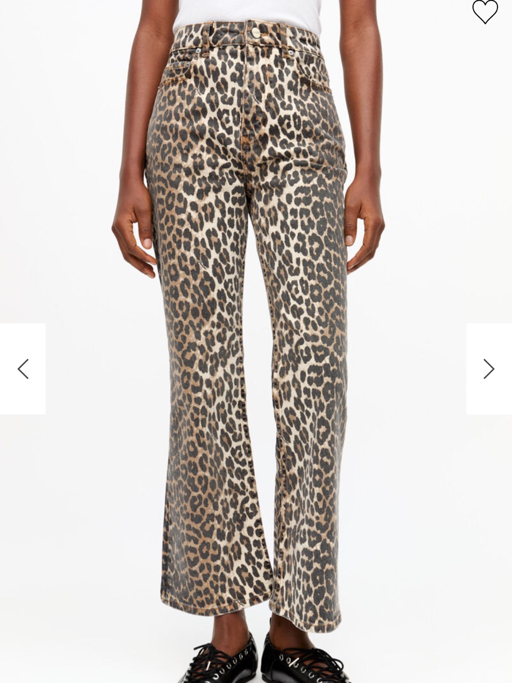 Ganni Betzy Leopard Print Cropped Pants